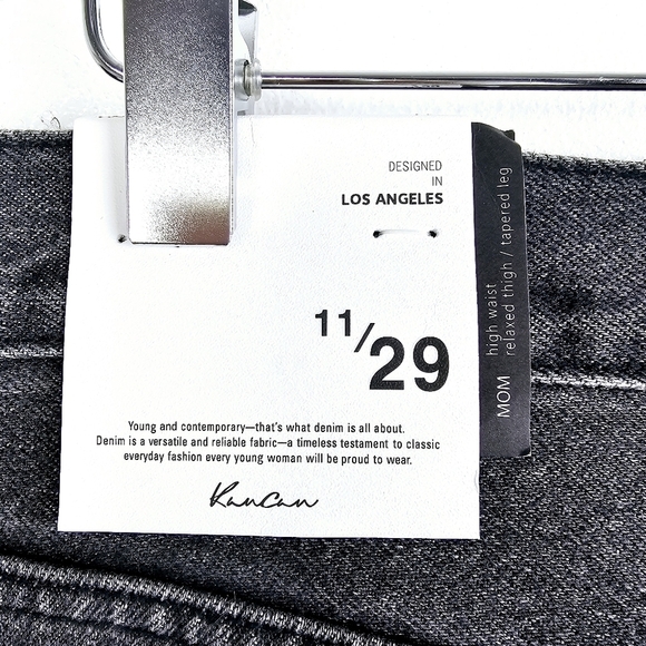 KanCan Estilo Washed Out Black Mom Jeans NWT - Picture 9 of 14